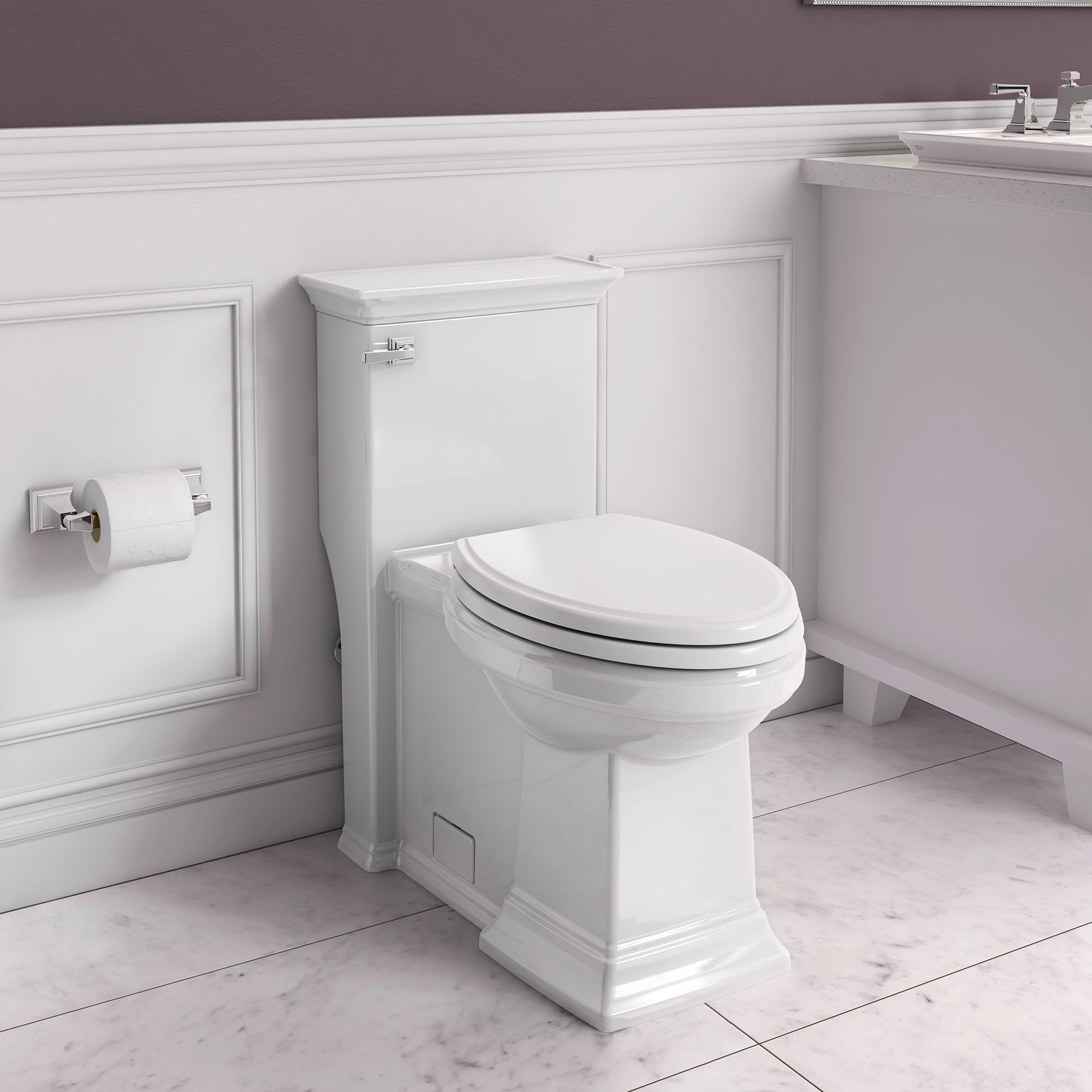 Town Square™ S One-Piece 1.28 gpf/4.8 Lpf Chair Height Elongated Toilet With Seat